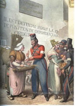 Cosaques à Paris 5 la caricature de Georg Emanuel Opiz Peinture à l'huile